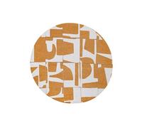 Tapis de salon tissé plat Papercut - Craft Collection - Curry - 170 x 240 cm - Design Moderne Bauhaus avec Formes Déconstruites, Tangram, Equilibre