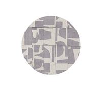 Tapis de salon tissé plat Papercut - Craft Collection - String - 140 x 140 cm - Design Moderne Bauhaus avec Formes Déconstruites, Tangram, Equilibre