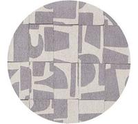 Tapis de salon tissé plat Papercut - Craft Collection - String - 140 x 140 cm - Design Moderne Bauhaus avec Formes Déconstruites, Tangram, Équilibre entre Forme et Couleur Gris G