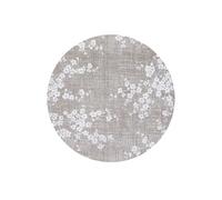 Tapis de salon tissé plat - Sakura Collection - Morning Mist - 140 x 140 cm - Design Elegant de Cerisiers en Fleurs, Inspiré du Printemps