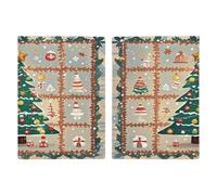 Tapis de sapin de Noël pour passeport de voyage, housse de passeport portable avec fente pour cartes, portefeuille de protection pour passeport