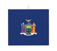 Tapis de séchage à vaisselle pliable antidérapant à séchage rapide Motif drapeau de l'État de New York