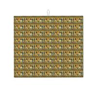Tapis de séchage à vaisselle pliable antidérapant à séchage rapide Motif tribe de l'Égypte antique