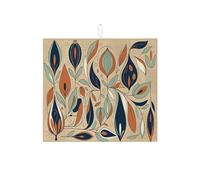 Tapis de séchage à vaisselle pour comptoir de cuisine, tapis d'égouttoir à vaisselle absorbant vert rustique, tapis de séchage en microfibre vintage pour café 40,6 x 45,7 cm