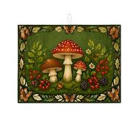 Tapis de séchage en microfibre rustique pour comptoir de cuisine, café, bar, 45,7 x 61 cm, vert vintage