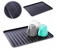 Tapis de séchage - VILDE - 39,5 x 30,5 cm - Plastique noir - Design contemporain - Pratique