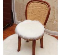 Tapis De Siège De Chaise En Fourrure De Peau, Textile Artificiel Chaud, Doux En Peau De Mouton, Décoration De Coussin De Chaise, En Laine