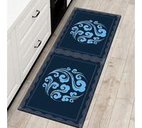 Tapis de sol antidérapant pour cuisine, dimensions 80 x 450 cm, couleur bleu marine