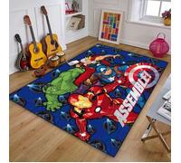 Tapis de sol antidérapant Spiderman - Marvel - NVY-4686 - Taille 120x160cm - Motifs variés - Style Moderne