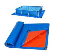 Tapis de sol de piscine Voile d'ombrage imperméable | Tapis de sol rectangulaire pliable double face pour piscine pour terrasse balcon terrasse jardin pique-nique jardin pelouse