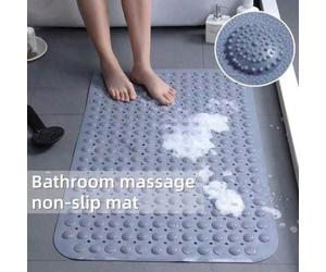 Tapis de sol de salle de bain, tapis de douche de salle de bain d'hôtel, tapis de baignoire, tapis de massage de toilette, tapis de douche de salle de bain Gris 35*70CM,Bleu ciel 35*70CM,Rose 35*70CM,