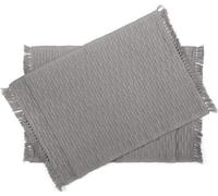 Tapis de sol doux, gris, 100 % coton, lot de 6, 33 x 45 cm
