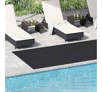 Tapis de sol en caoutchouc 1,5 x 4 m noir - Revêtement de sol robuste pour atelier, garage et extérieur - Tapis de protection antidérapant de 3 mm d'épaisseur