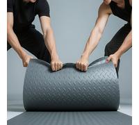 Tapis de Sol en Caoutchouc Antidérapant Robuste - Revêtement de Sol Lino en Rouleau Industriel à Pastilles pour Protection de sous Voitures, Garage et Salle de Sport(Grey 5mm,W 1 x L 1 M)