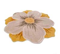 Tapis de sol en forme de fleur pour décoration de chambre à coucher ou dressing avec matériau imitation cachemire confortable et contour élégant (C)