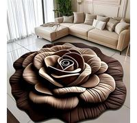 Tapis de Sol en Peluche et Terre de diatomées à Motif Floral, Tapis 3D en Forme de Rose, Tapis de Bain antidérapant Ultra-Absorbant, paillasson décoratif pour Chambre, Cuisine, sal