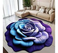 Tapis de Sol en Peluche et Terre de diatomées à Motif Floral, Tapis 3D en Forme de Rose, Tapis de Bain antidérapant Ultra-Absorbant, paillasson décoratif pour Chambre, Cuisine, sal