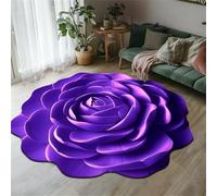 Tapis de Sol en Peluche et Terre de diatomées à Motif Floral, Tapis 3D en Forme de Rose, Tapis de Bain antidérapant Ultra-Absorbant, paillasson décoratif pour Chambre, Cuisine, sal