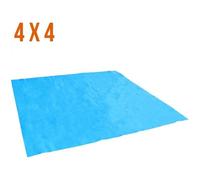 Tapis de sol et de protection bleu pour piscine 4 m x 4 m - Linxor
