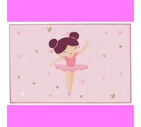 Tapis de sol fille Fun House Ballerine Rose 120x80 cm