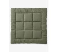 Tapis de sol / Fond de parc uni gaze et percale de coton olive 100X100