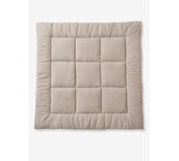 Tapis de sol / Fond de parc uni gaze et percale de coton taupe 75X100