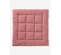 Tapis de sol / Fond de parc uni gaze et percale de coton terracotta 75X100