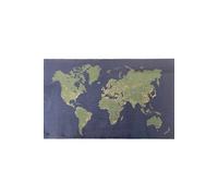 - Tapis de sol HANDCRAFT - 50% polyester - 50 % Caoutchouc - Gris et kaki - 45 x 75 cm - Lavable en machine