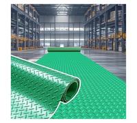 Tapis de Sol Industriel PVC-Caoutchouc Antidérapant & Imperméable, Lavable au Jet - Garage, Atelier, Cuisine Pro, Plonge, Entrepôt(Green,100x500cm/39.4x196.8in)