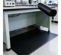 Tapis de Sol Isolant en Caoutchouc pour la Protection électrique, Rouleau diélectrique découpable pour Usage Commercial/Domestique, 3,35 m x 0,97 m x 0,84 cm, Noir, pour Salle de distributio