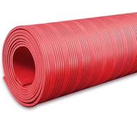 Tapis de sol isolants en caoutchouc, coussin d'électricien isolé, non conducteur for salle distribution, sous-station, centrales électriques(Red,9mx1mx3mm(30'x3'x1/8"))