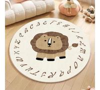 Tapis de Sol Jeu pour Enfants Chambre Antidérapant Salon pour Chambre à Coucher Adolescents Garçons Moquette Concurrente Cadeaux Gamer Adolescents Décoration Brun Our Lion (Beige 2, 80x80cm)