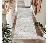 Tapis de sol lavable style vintage 60 x 150 cm avec dessous en caoutchouc pour l'entrée
