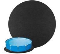 Tapis de Sol Pliable pour Piscine Hors-Sol jusqu'à 400 cm de diamètre, résistant aux UV et indéchirable, Noir (4 mètres Rond)