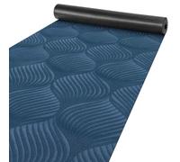Tapis de sol pour entrée et cuisine, antidérapant et lavable, bleu, 50 x 160 cm