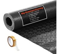 Tapis de sol pour garage - Tapis antidérapant à picots en PVC - Dimensions : 120 x 210 cm - Épaisseur : 2,2 mm - Antidérapant - Avec ruban adhésif double face - Vendu au mètre - Noir