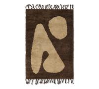 Tapis de sol / tapis mural Abstract Rug marron/sable 80x4 cm