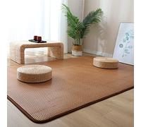 Tapis de sol tatami japonais, en rotin naturel, antidérapant, respirant, pliable, pour salon, chambre à coucher, tapis de jeu rampant