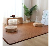 Tapis de sol tatami japonais, en rotin naturel, antidérapant, respirant, pliable, pour salon, chambre à coucher, tapis de jeu rampant