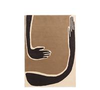 Tapis de Sol Touffeté Pose 140x200 Café foncé/Blanc Cassé