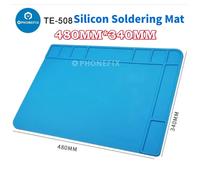 Tapis de soudure antistatique en Silicone ESD, tampon de travail résistant à la chaleur pour pistolet à Air chaud, Station de soudage, réparation, plate-forme de dessoudage TE-508 48CMX34CM