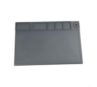 Tapis de soudure en silicone résistant à la chaleur 46 x 31 cm, tapis de réparation antistatique pour électronique, soudure et désoudage, gris TE-618
