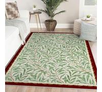 Tapis de Style Morris, Feuillage botanique et Verdure Olive, Tapis d’intérieur à Poils Bas, Moquette rectangulaire antidérapante pour Bureau à Domicile, Salle à Manger 60x120cm
