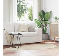 Tapis Vidaxl Beige Tissu 100 X 200 Cm Incrustations Déco