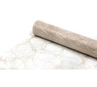 Tapis de table en imitation bois de noyer, dimensions 60 cm x 25 m, en polyester, lavable et imperméable