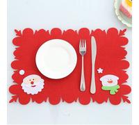 Tapis De Table En Tissu Non Tissé, Décorations De Noël, Dessin Animé, Couteaux, Fourchettes, Poches, Père Noël Bonhomme De Neige, Décorations Du Nouvel An