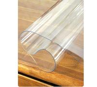 Tapis de Table Transparent, Nappe en Vinyle Transparent de 1,5 mm d'épaisseur - Nappe en Plastique imperméable pour Une Utilisation intérieure/extérieure, sous-Main Facile à Nettoyer pour sa