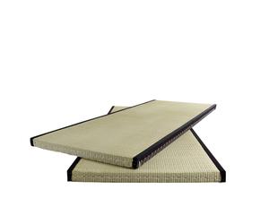 Tapis de Tatami Karup 70x200, Motif Jonc/ Noir