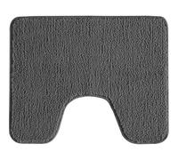 Tapis de toilette uni en polyester anthracite 50x40cm