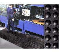 Tapis de travail Bubble | Caoutchouc naturel | Noir | 90 x 120 cm